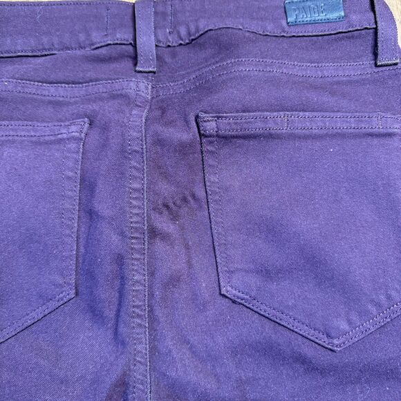 Paige Jeans Verdugo Skinny Ankle Jeans Burgundy Stretch Denim Women’s Sz 26 - Picture 7 of 8